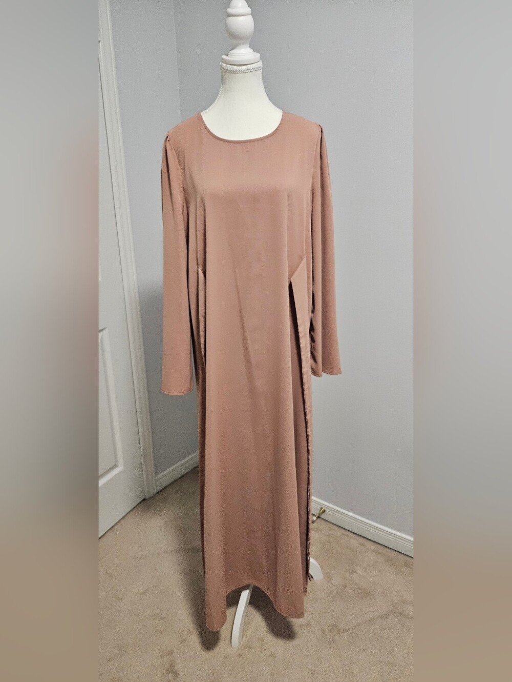 Everyday Long Sleeve Maxi Dress in Dusty Rose